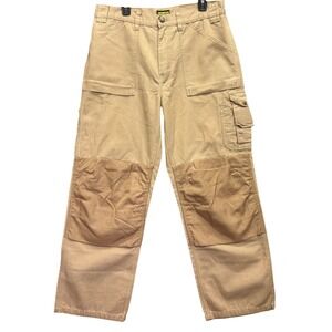 Blaklader Work Pants Mens 36x30 Tan Reinforced Double Knee Utility Cargo Canvas